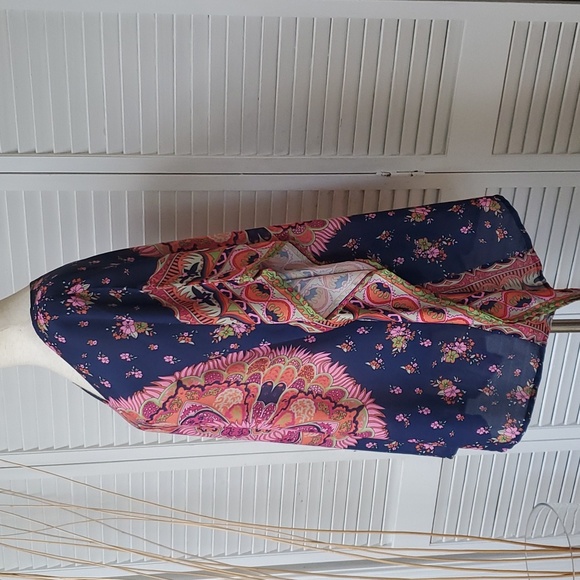 Amazon Weiyan Bohemian Chiffon Floral Top Size XL - Picture 5 of 7